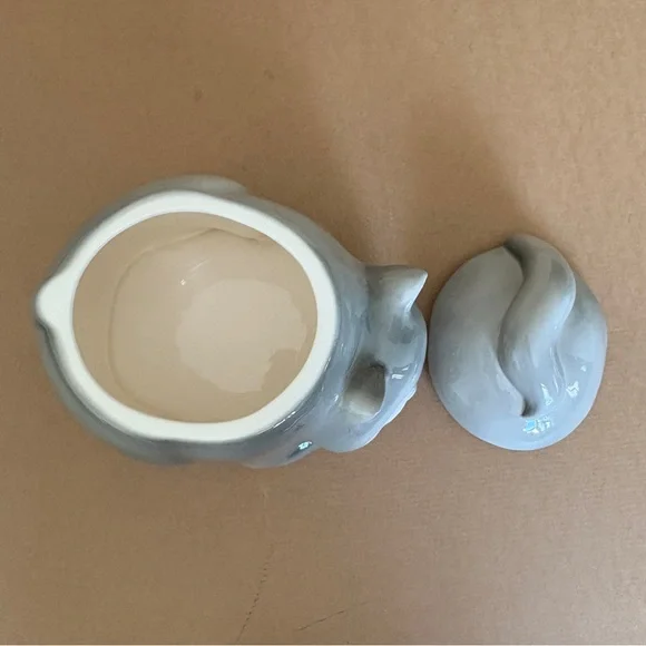 Vintage 1980 Hand painted Otagiri Cat Cookie Jar Made in Japan Kitty Cookie Jar - Picture 4 of 15